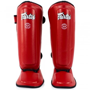 Детская Защита Голени и Стопы Fairtex SPK9 Тайский Бокс Красный